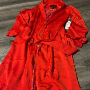Elegant Red Trench Coat
